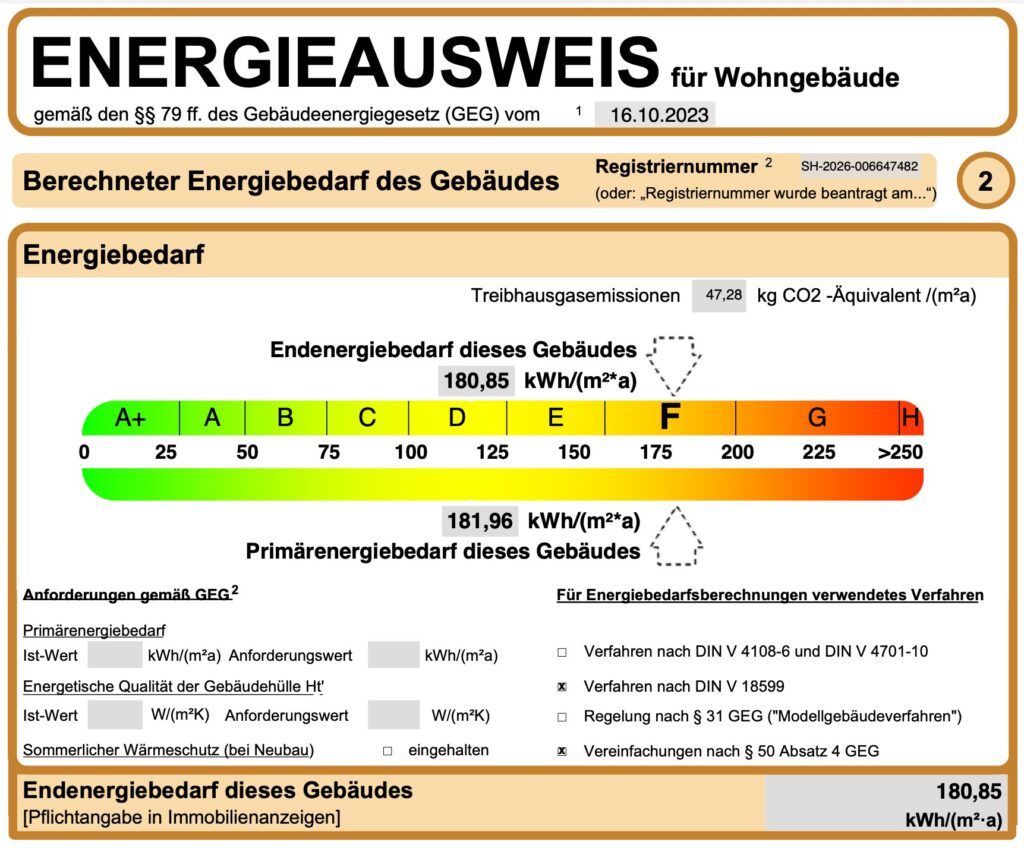 Energieausweis Einfamilienhaus Husum