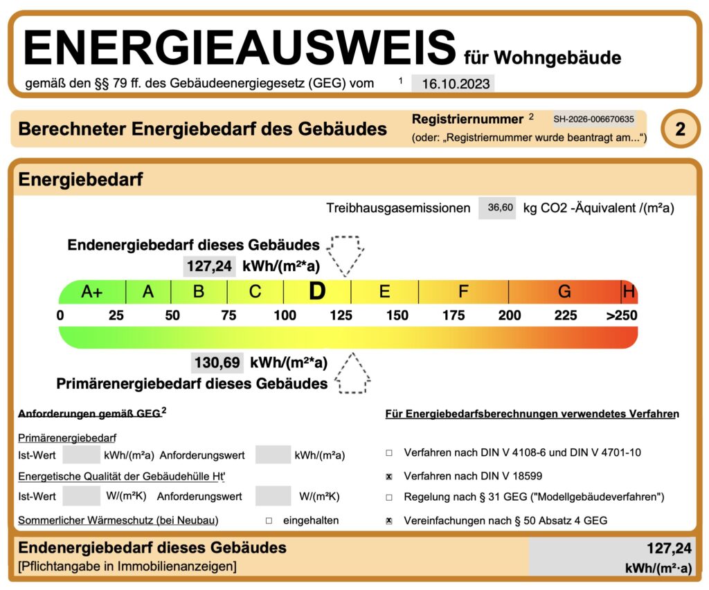 Energieausweis Tankstelle Kropp-Heidbunge